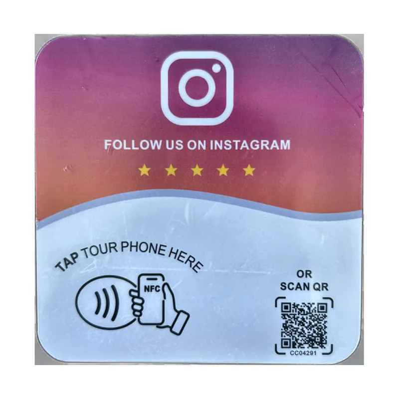 Autocollant NFC Instagram avec QR code